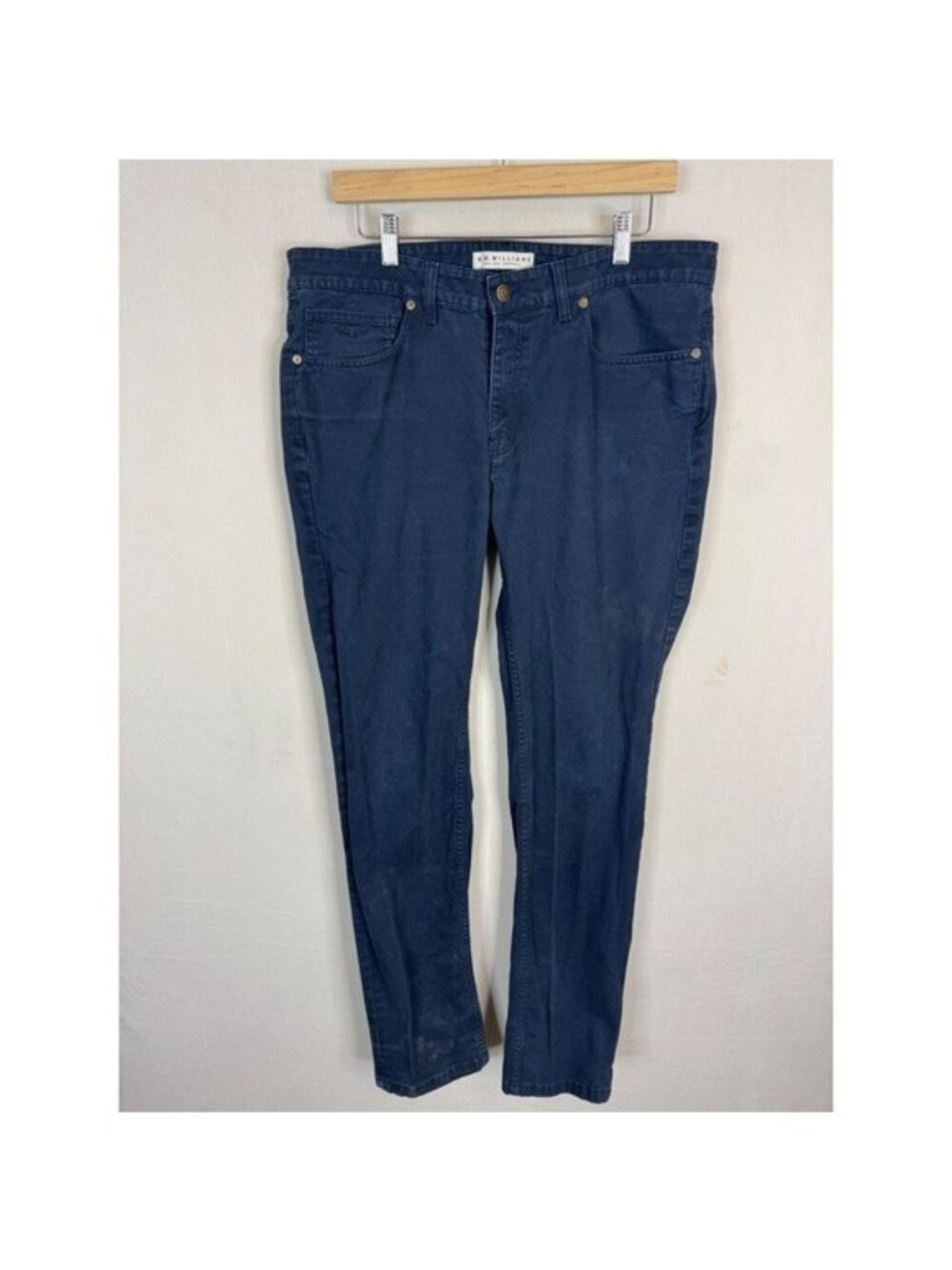 RM Williams Ramco Slim Fit Navy Blue Jeans Mens 37x34 TJ175XD4501